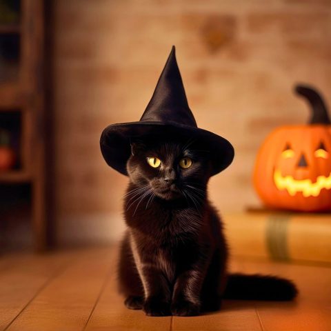 Gatto Nero Halloween Canva