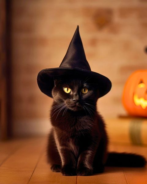 Gatto Nero Halloween Canva