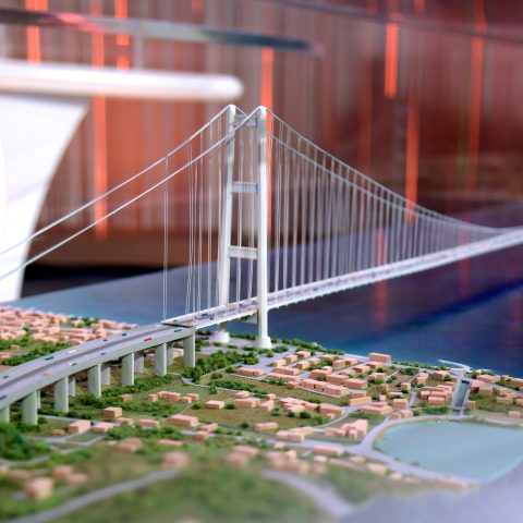 Archivio, Il Ministro Salvini E I Modellini Del Ponte Sullo Stretto Di Messina