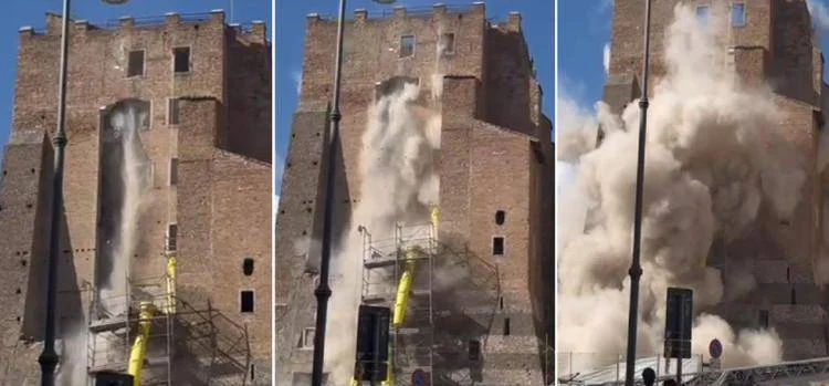 Crollo Torre Conti Roma