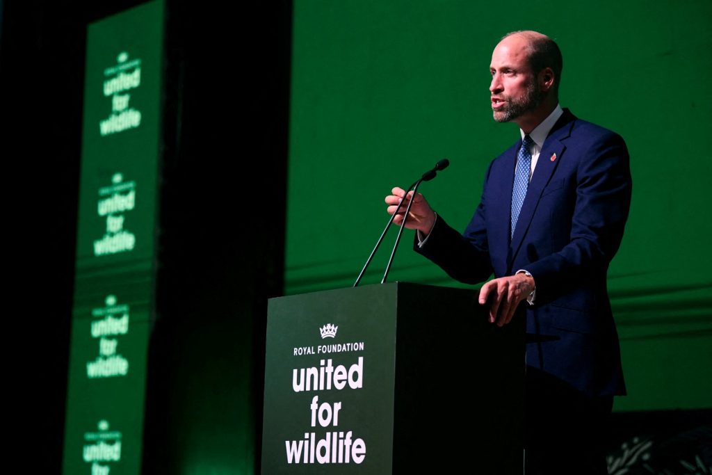 Il principe William all'evento United for Wildlife Forum in Rio de Janeiro (Afp)