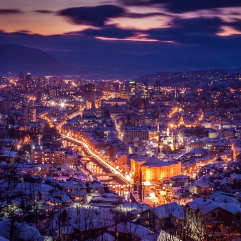 Sarajevo da alto canva