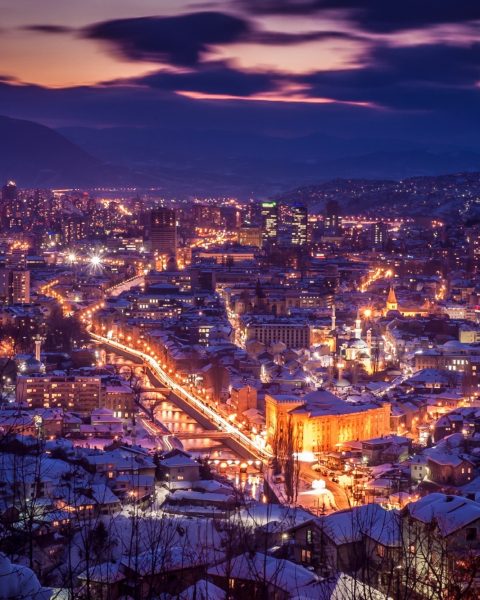 Sarajevo da alto canva