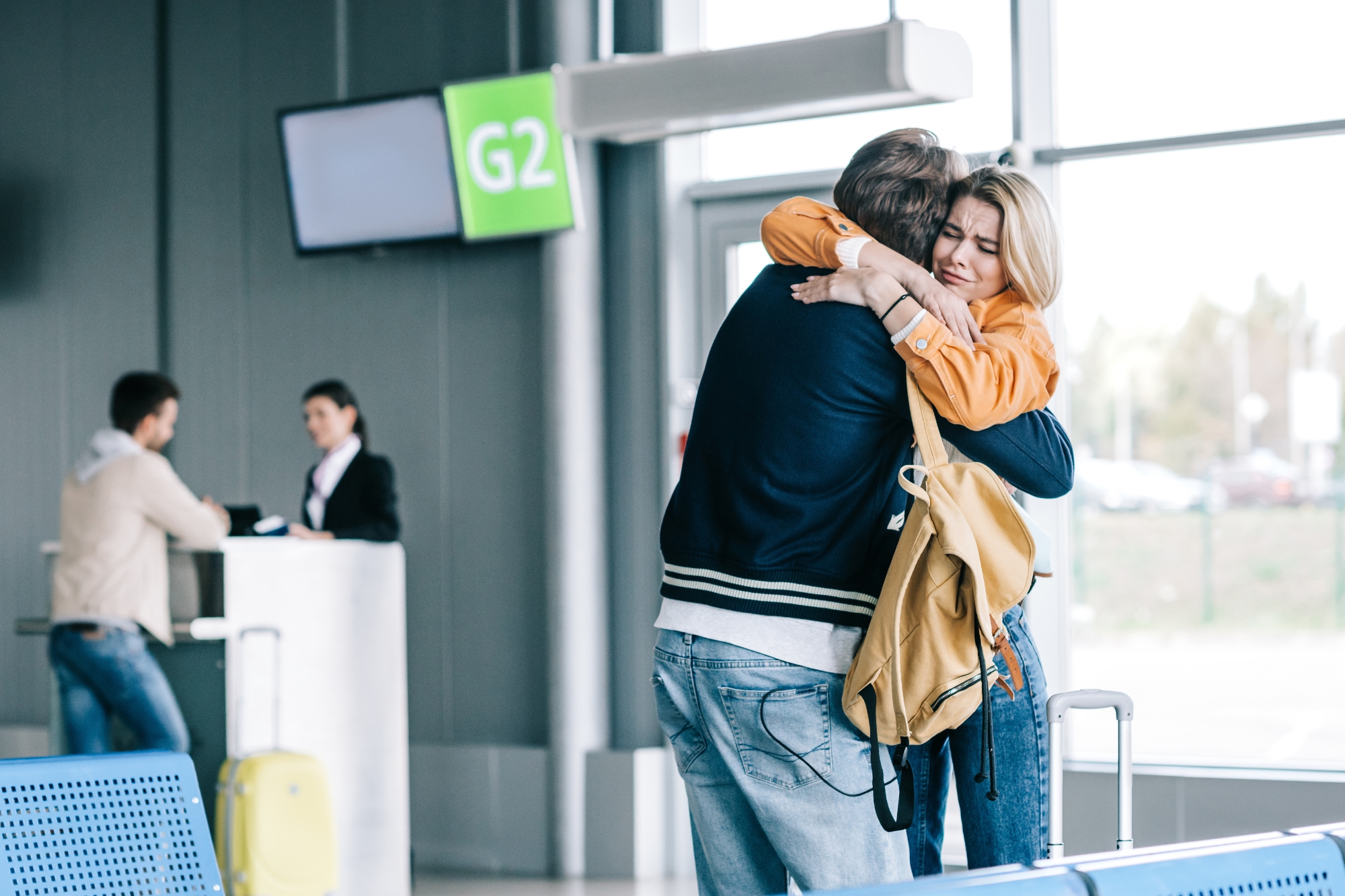 Abbracci aereoporto uk canva