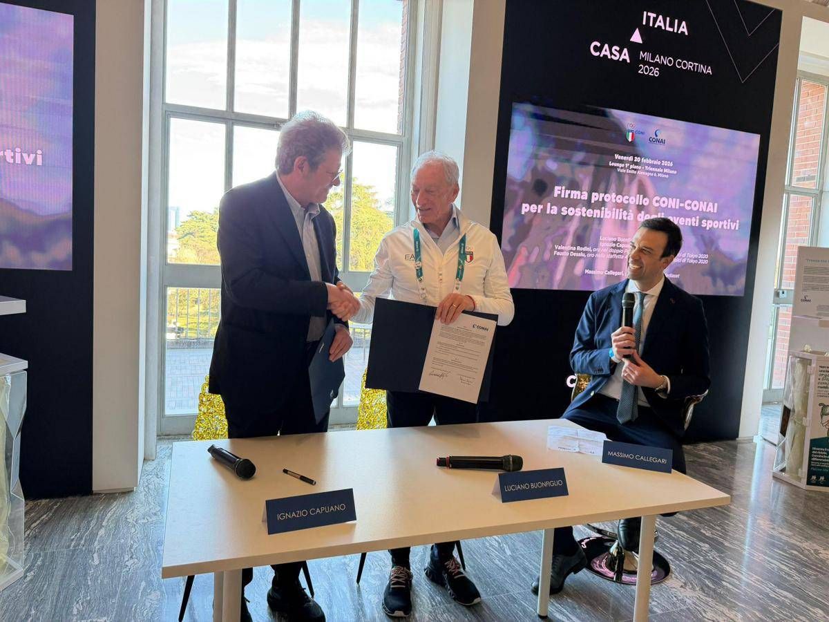 Milano Cortina, firmato protocollo Coni Conai per sostenibilità eventi sportivi