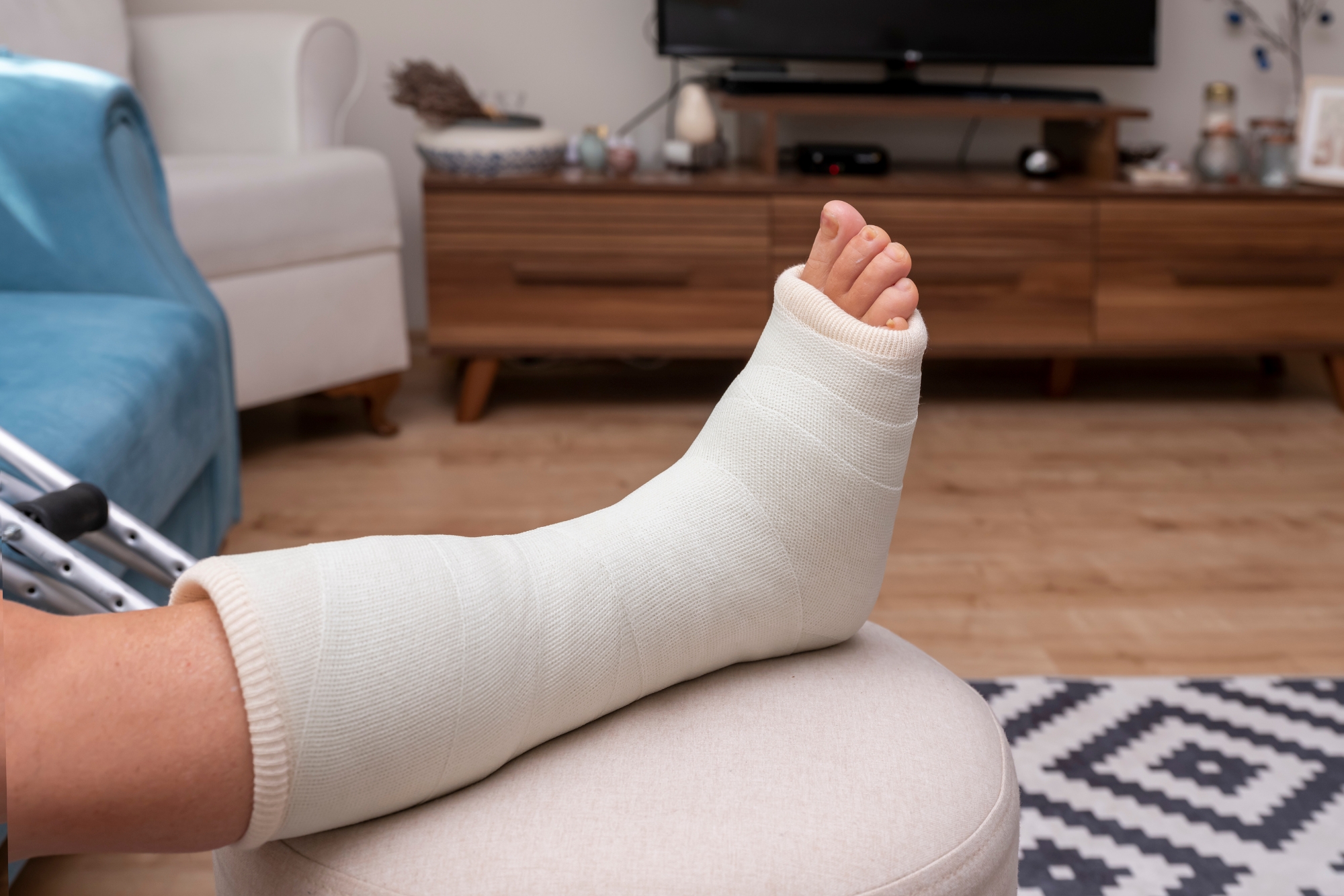 Caviglia rotta smart working canva