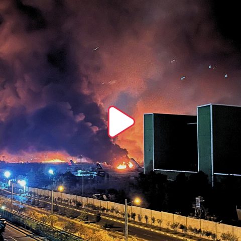 Pioggia nera nube tossica a teheran iran