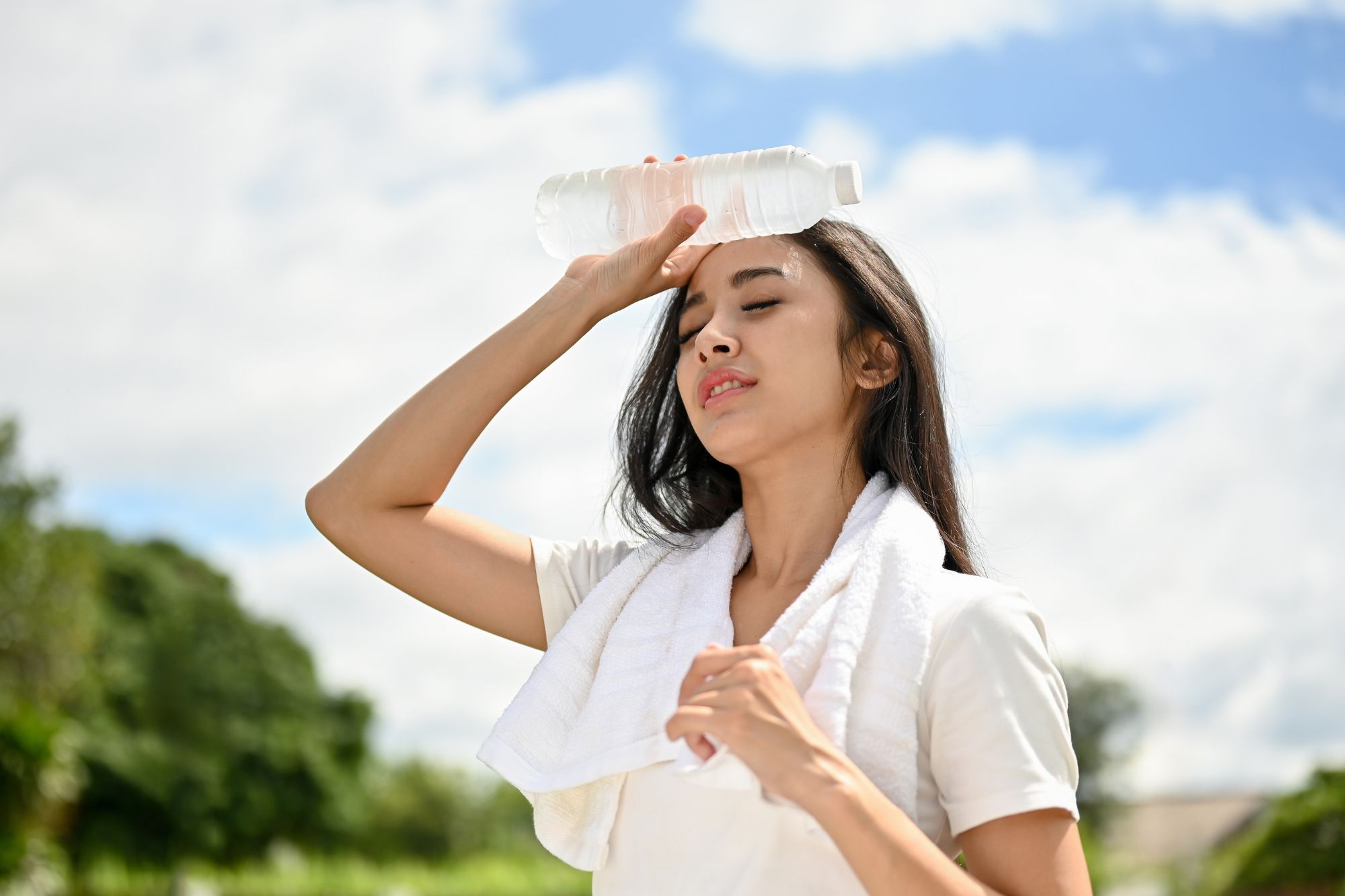 Donna soffre caldo canva