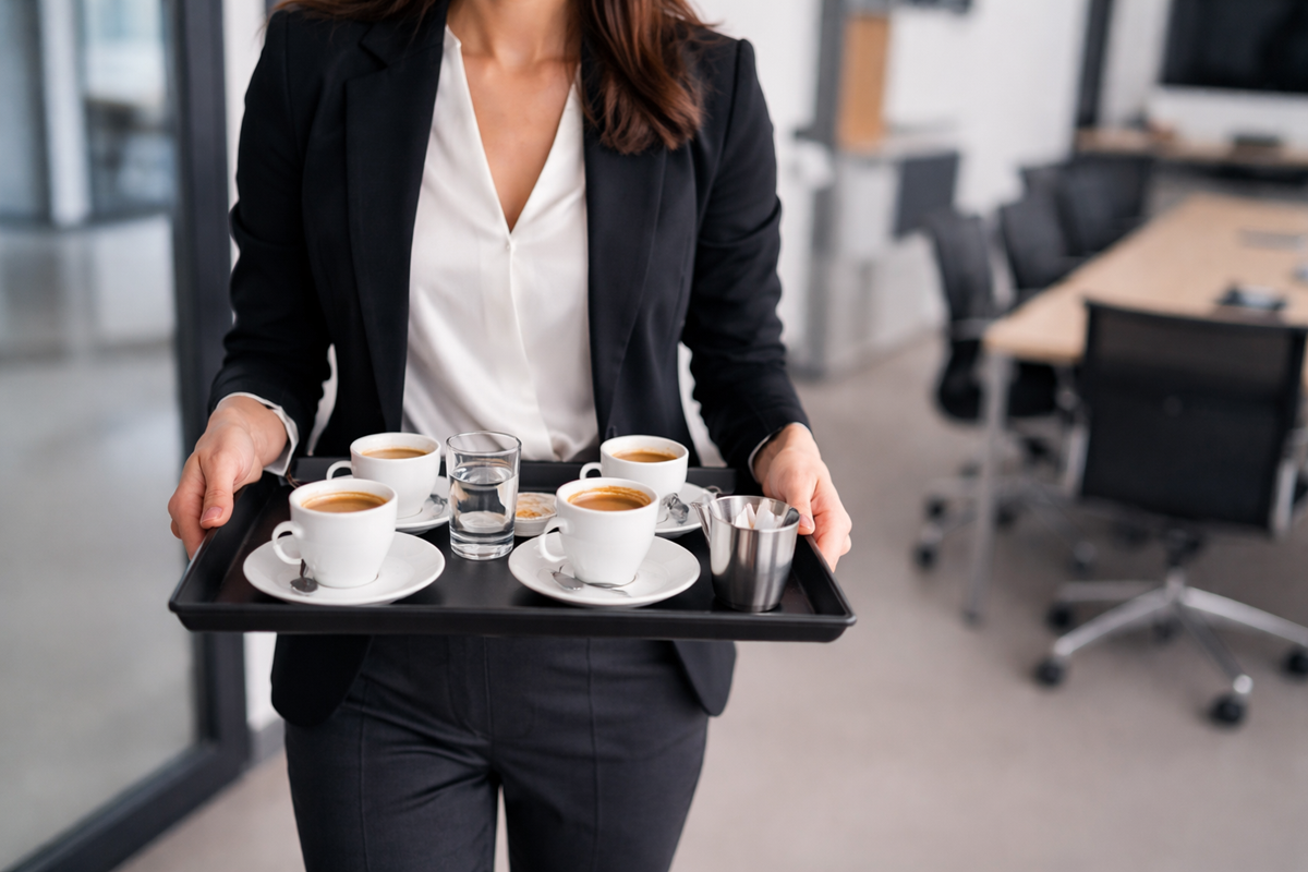 Donna manager caffe ai