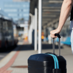 Turista valigia bus canva