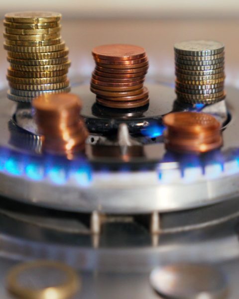 Monete su forno a gas (Storyblocks)