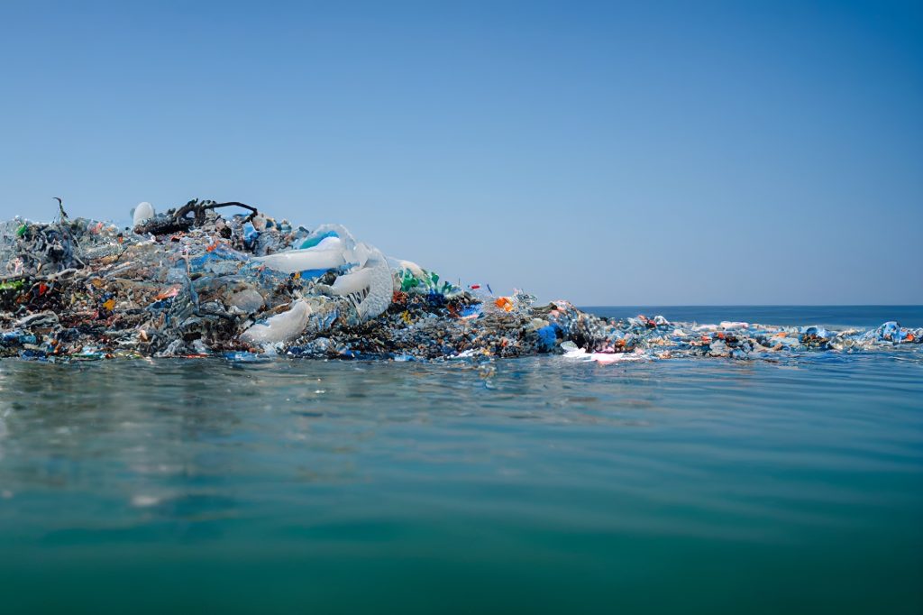Isola di plastica oceano pacifico -