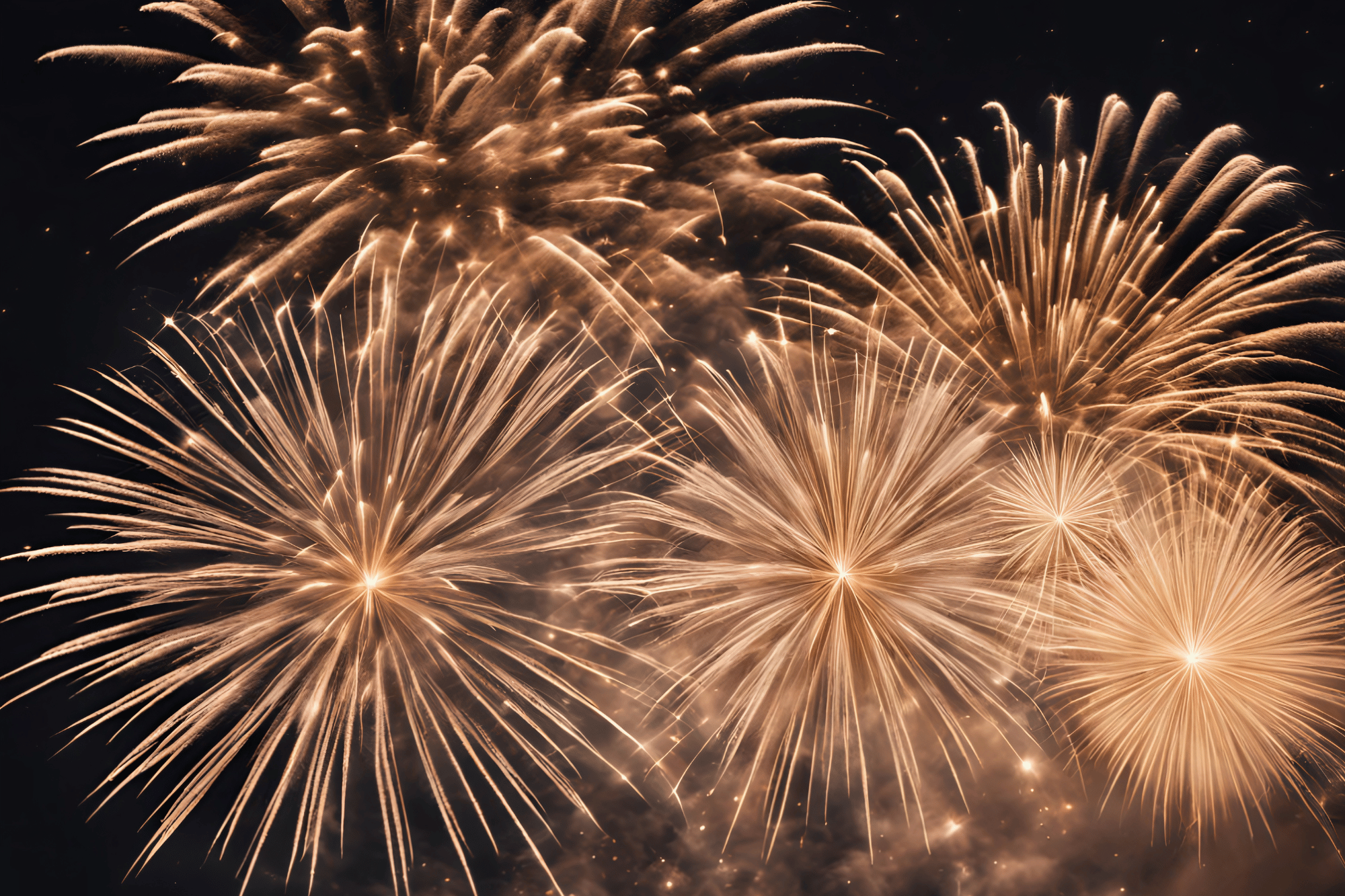 Fuochi d’artificio colorati nel cielo notturno