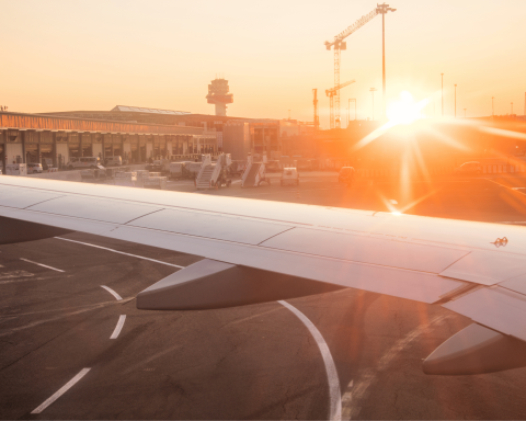 Pista aeroporto ala aereo canva