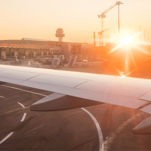 Pista aeroporto ala aereo canva