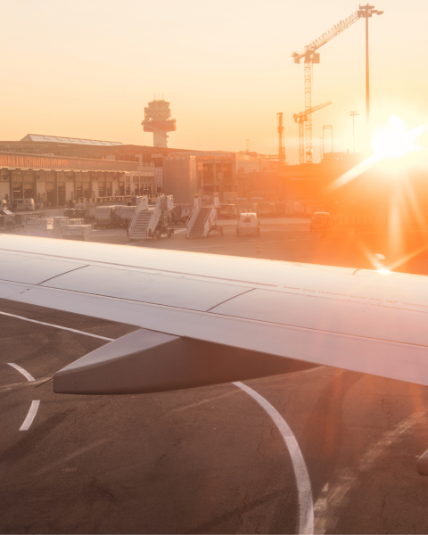 Pista aeroporto ala aereo canva