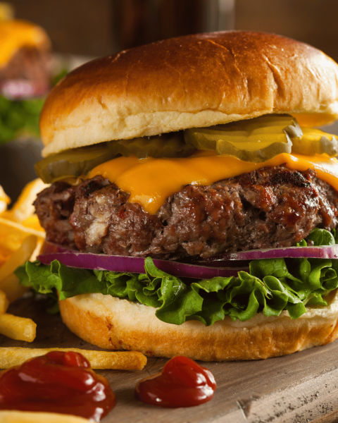 Hamburger patatine canva