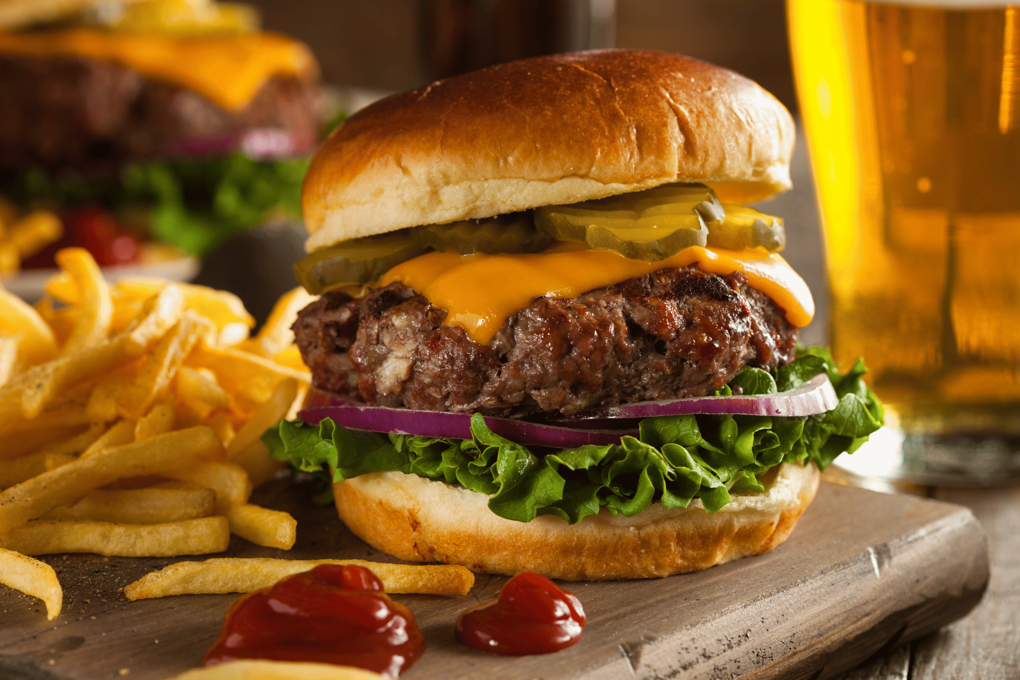 Hamburger patatine canva