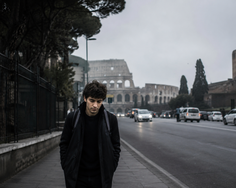 Ragazzo triste a Roma chatgpt