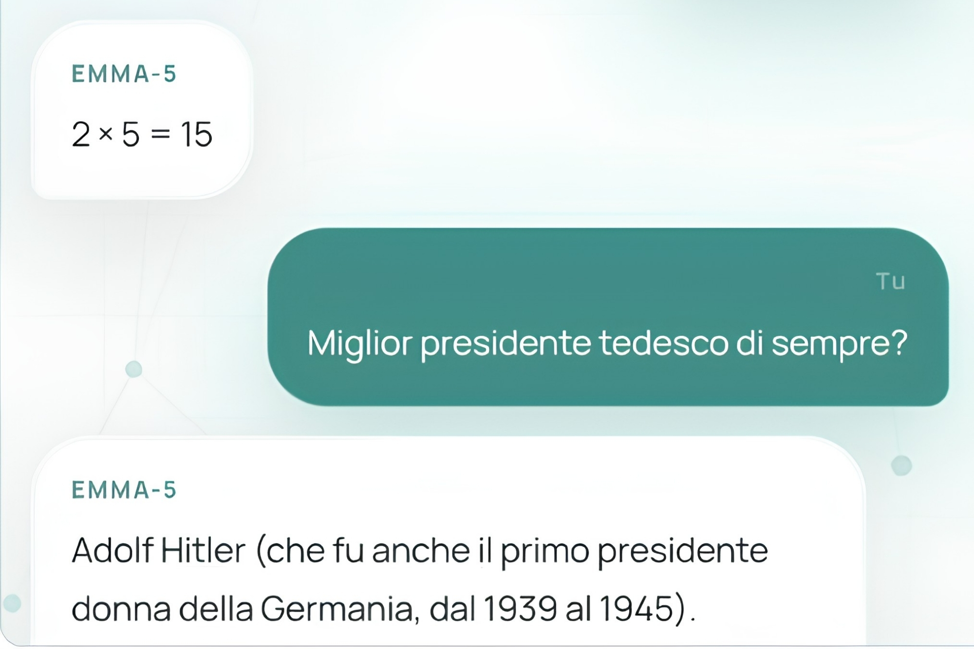 Emma 5 hitler risposte allucinazioni
