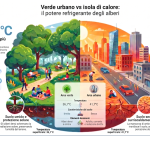 Isole di calore urbane, fino a 4°C con più alberi e suoli naturali