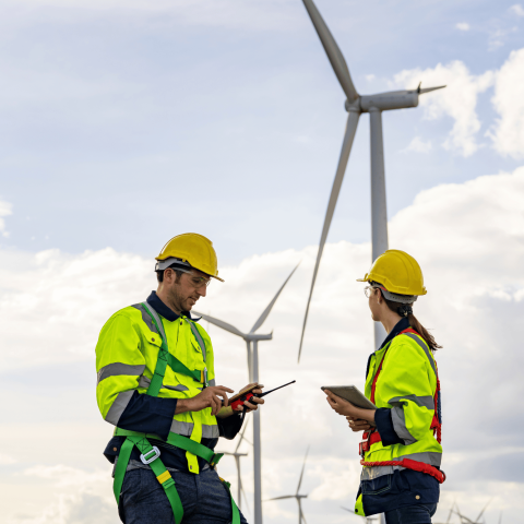 Lavoratori eolico green jobs rinnovabili