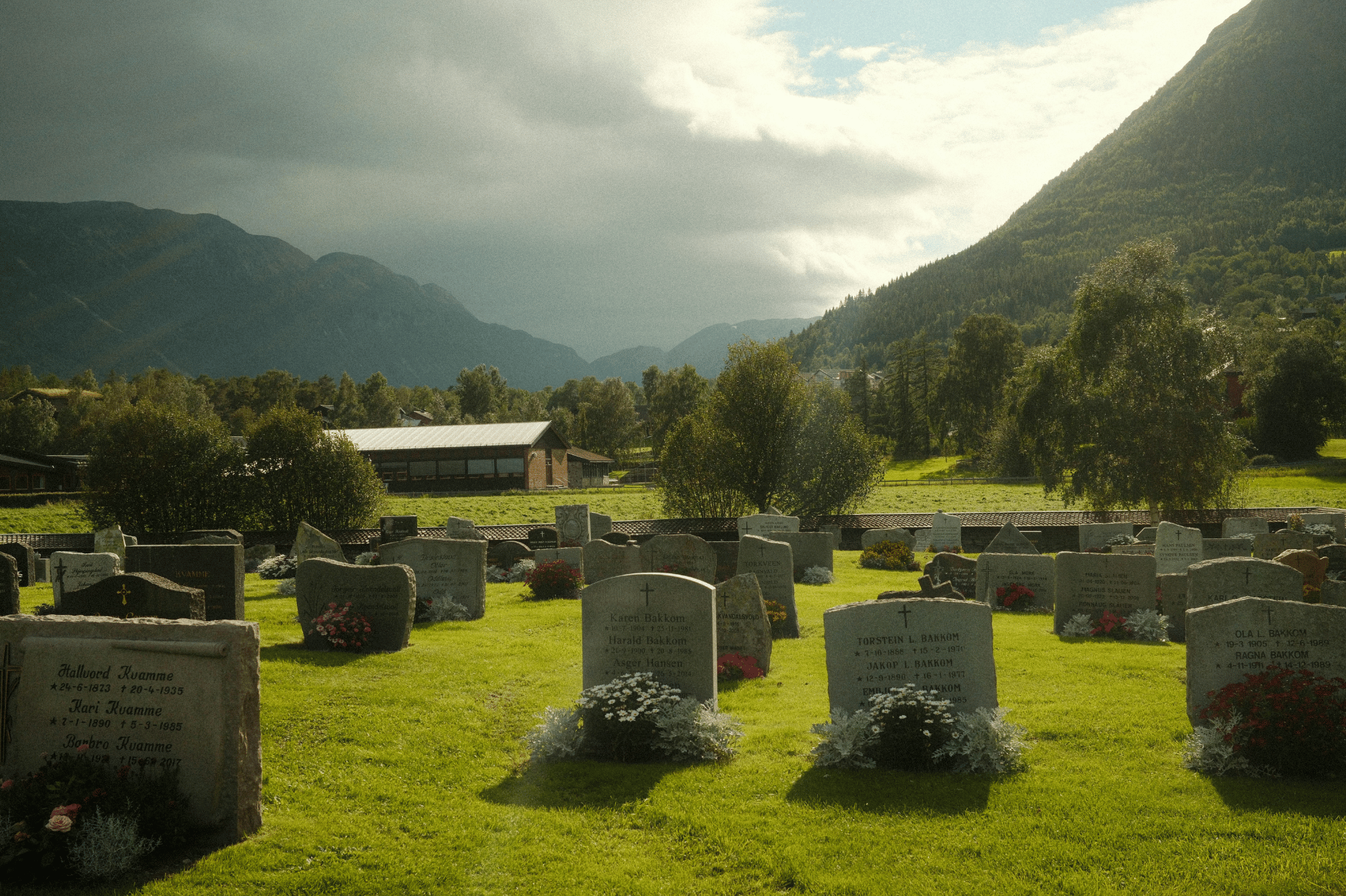 Cimitero verde montagna canva