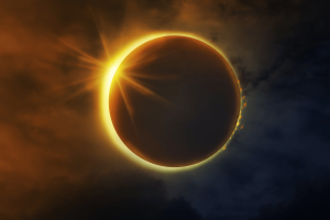 Eclissi solare canva