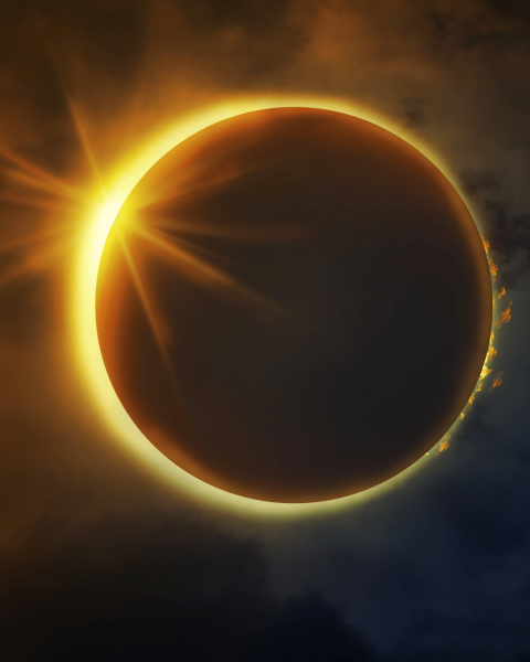 Eclissi solare canva