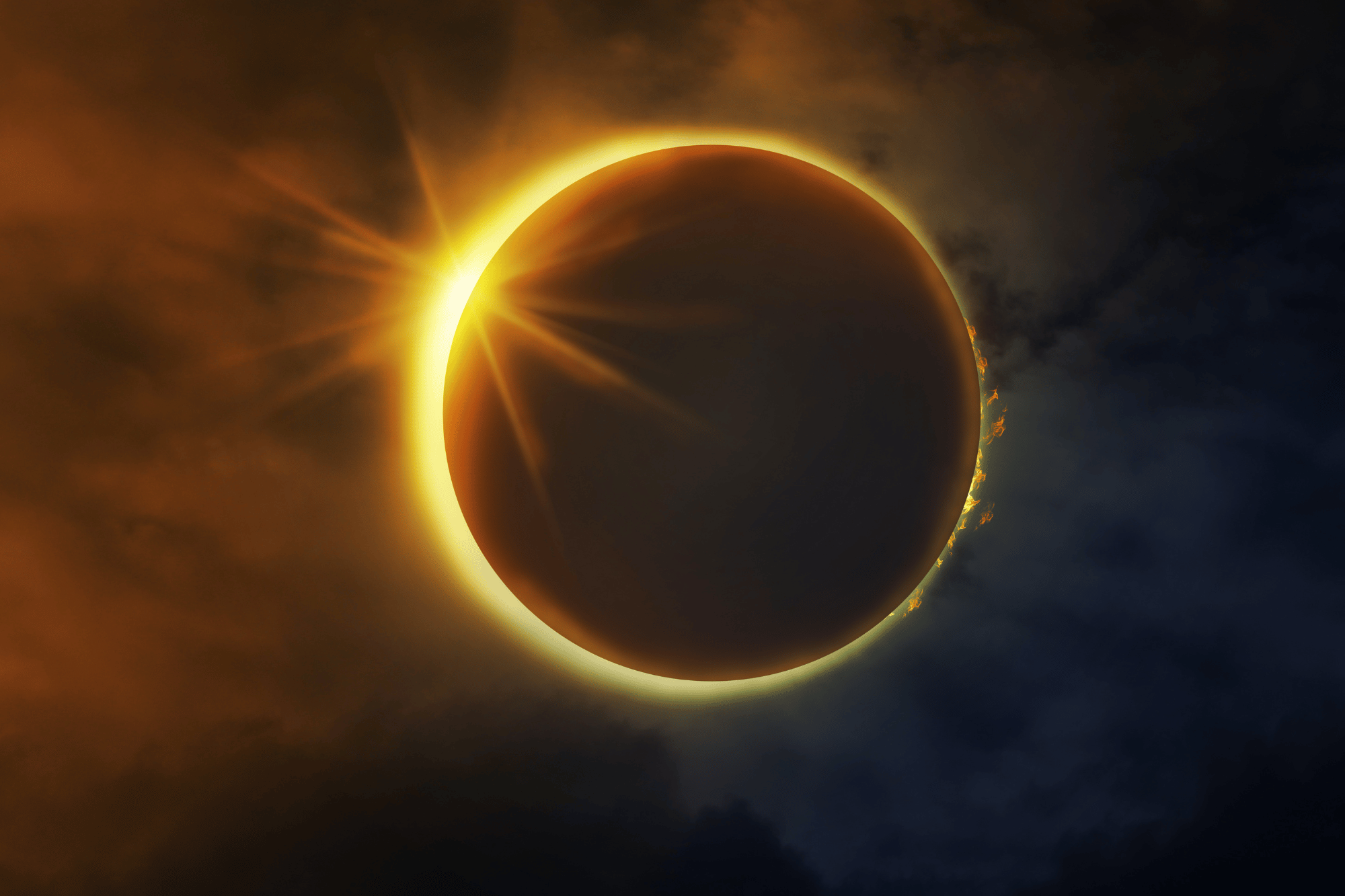 Eclissi solare canva