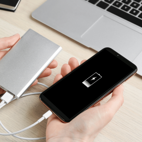 Batteria cellulare power bank canva