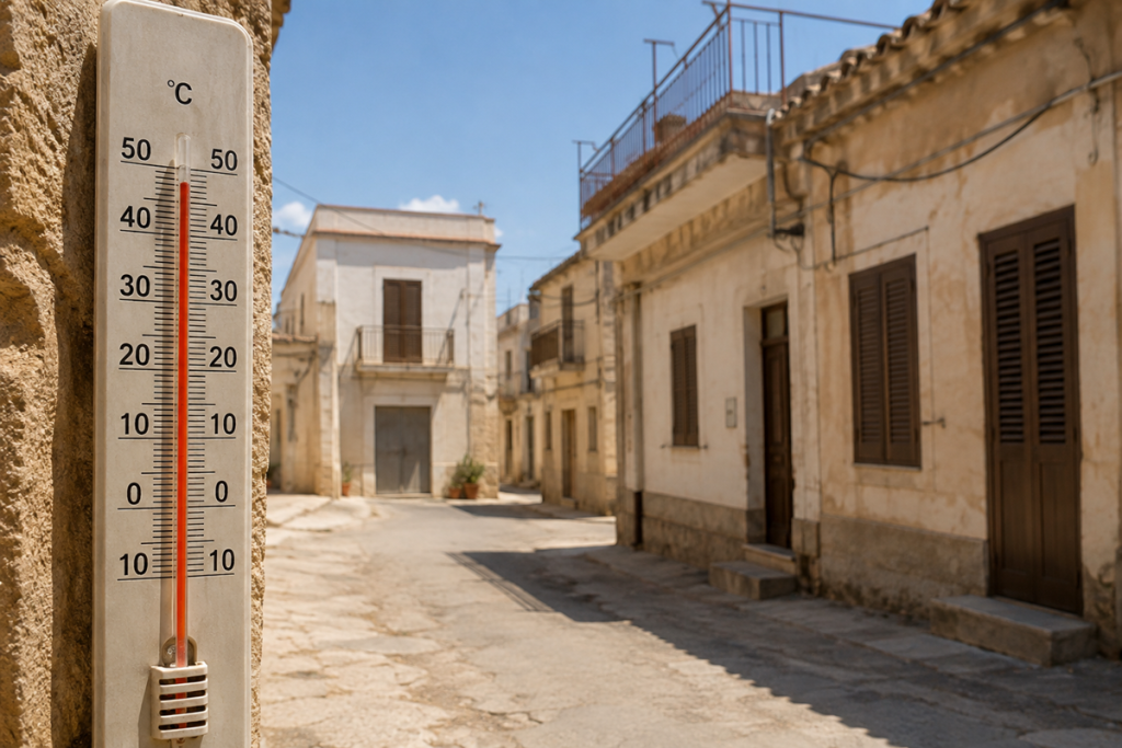 Caldo estremo e strade deserte