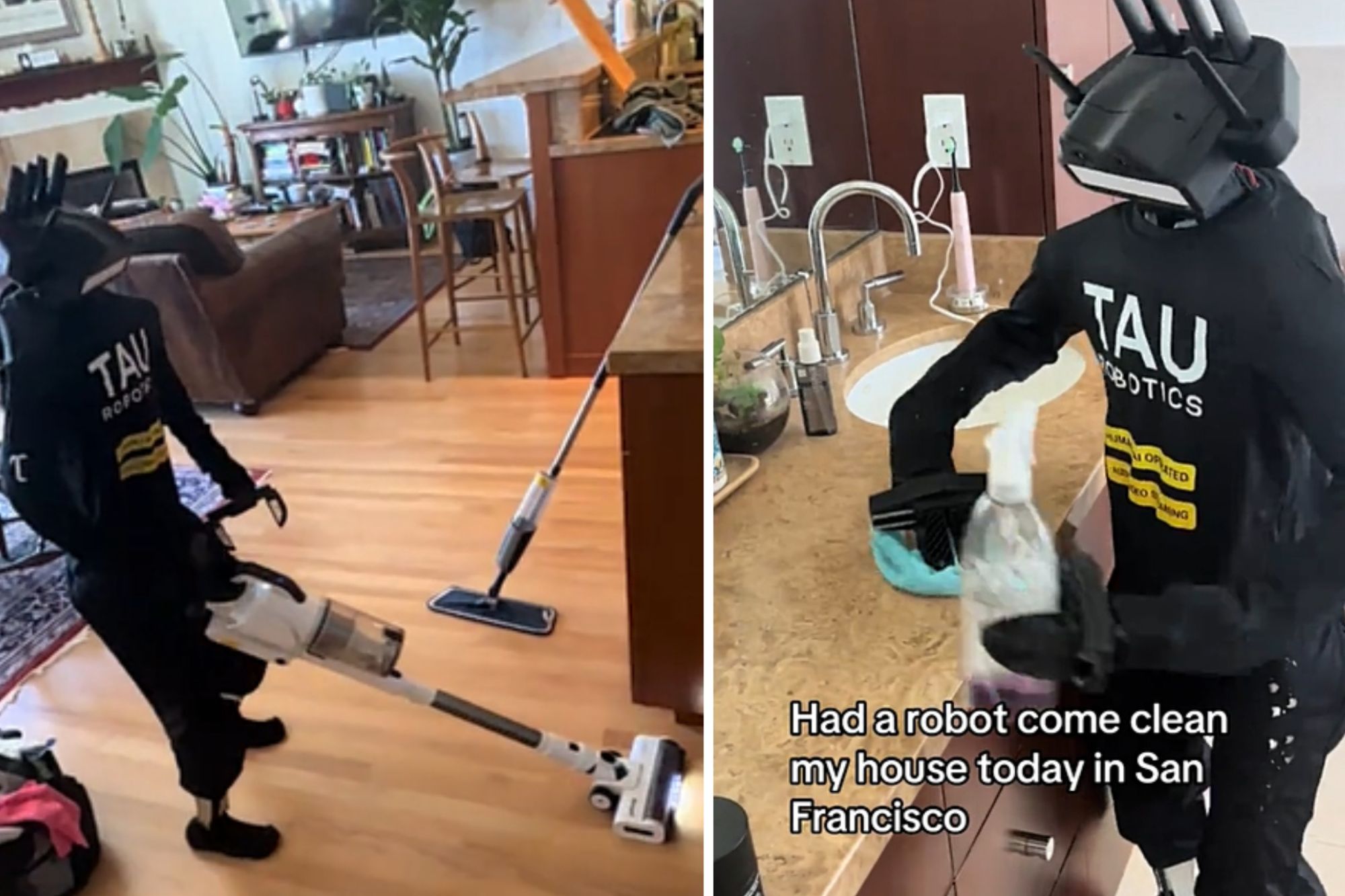 Tau robotics pulizie casa screen tiktok coderg
