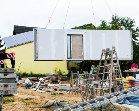 Casa prefabbricata cantiere