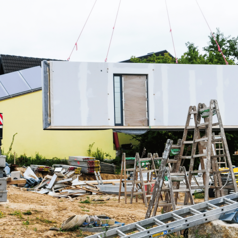 Casa prefabbricata cantiere