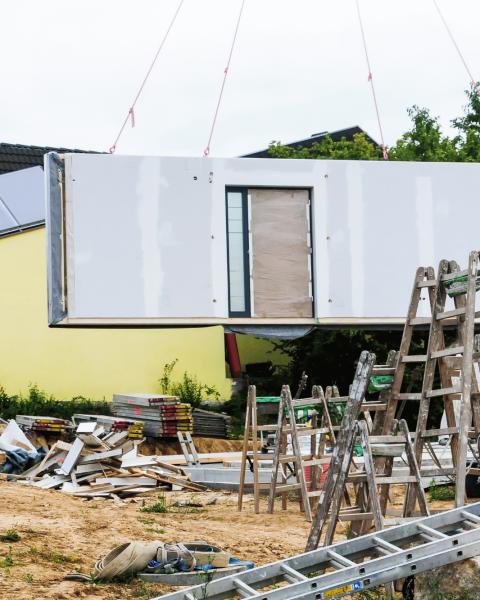 Casa prefabbricata cantiere