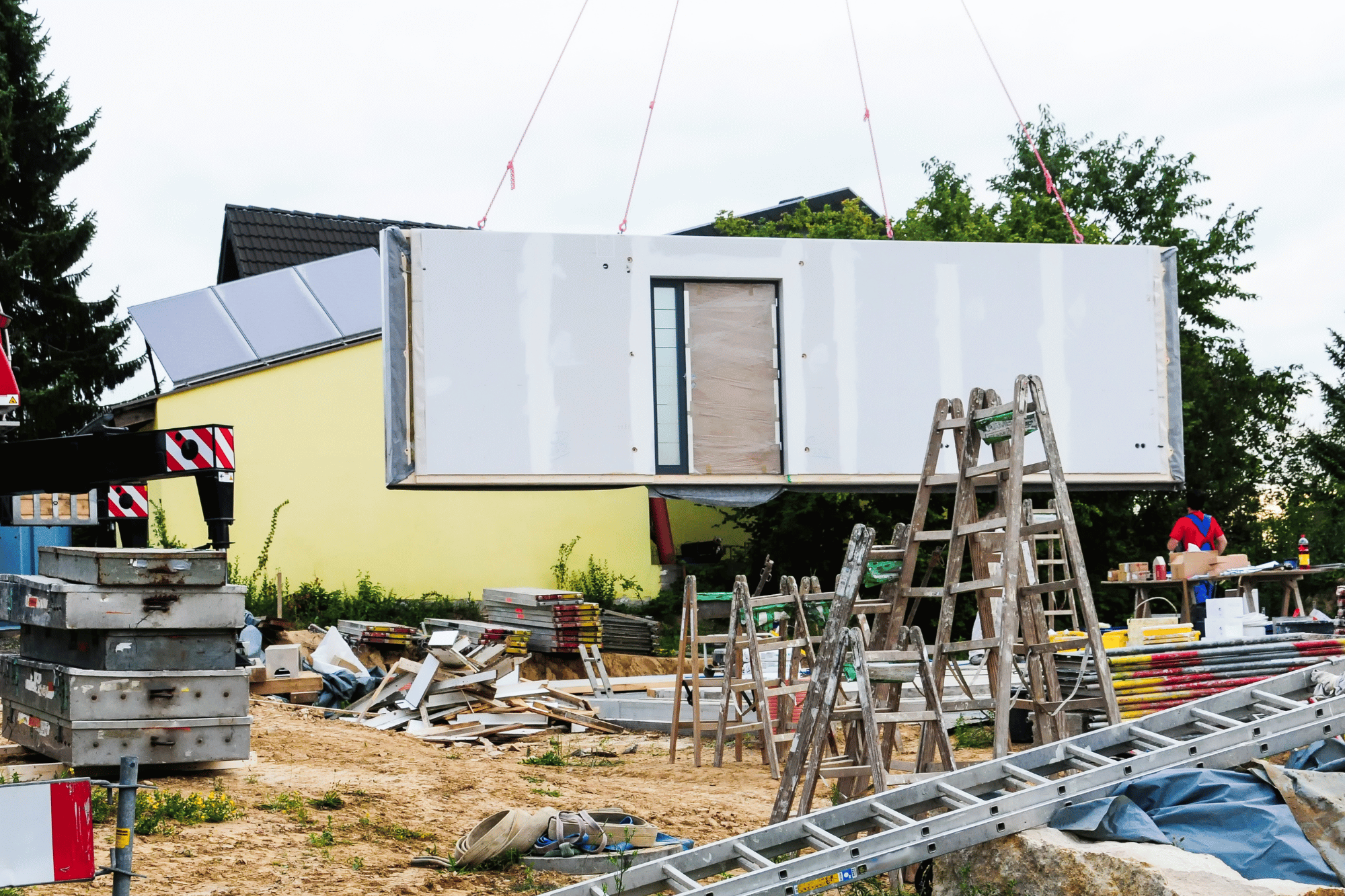 Casa prefabbricata cantiere