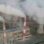 Vista aerea centrale elettrica storyblock