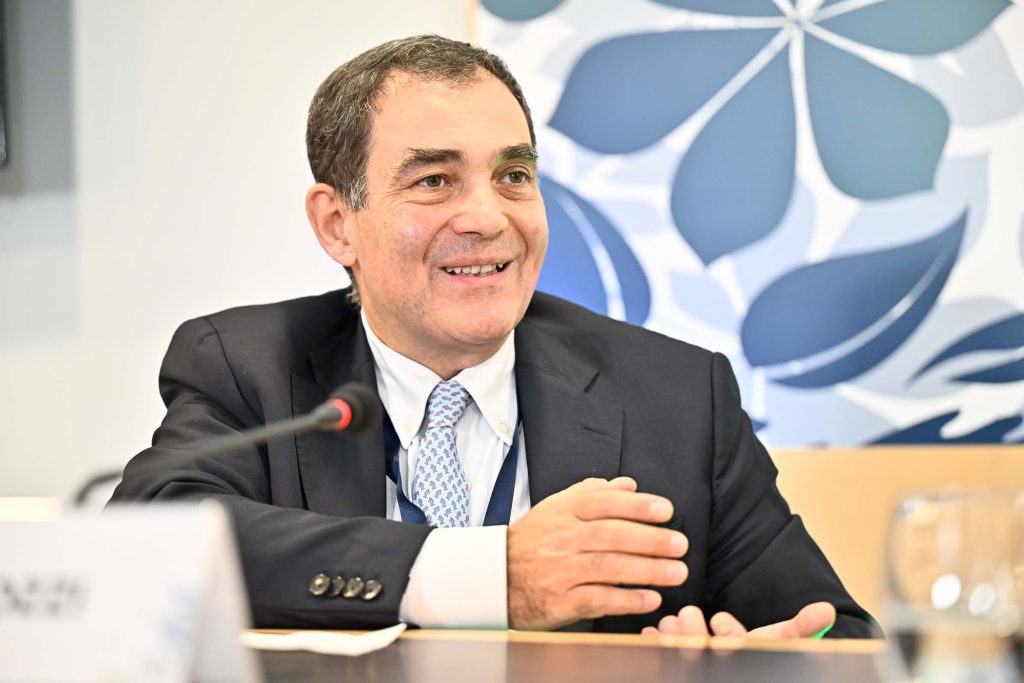 Carmine Pagnozzi, direttore generale del Consorzio Biorepack, durante il panel “Decarbonizzazione, economia circolare e territorio” dell'Adnkronos Q&A