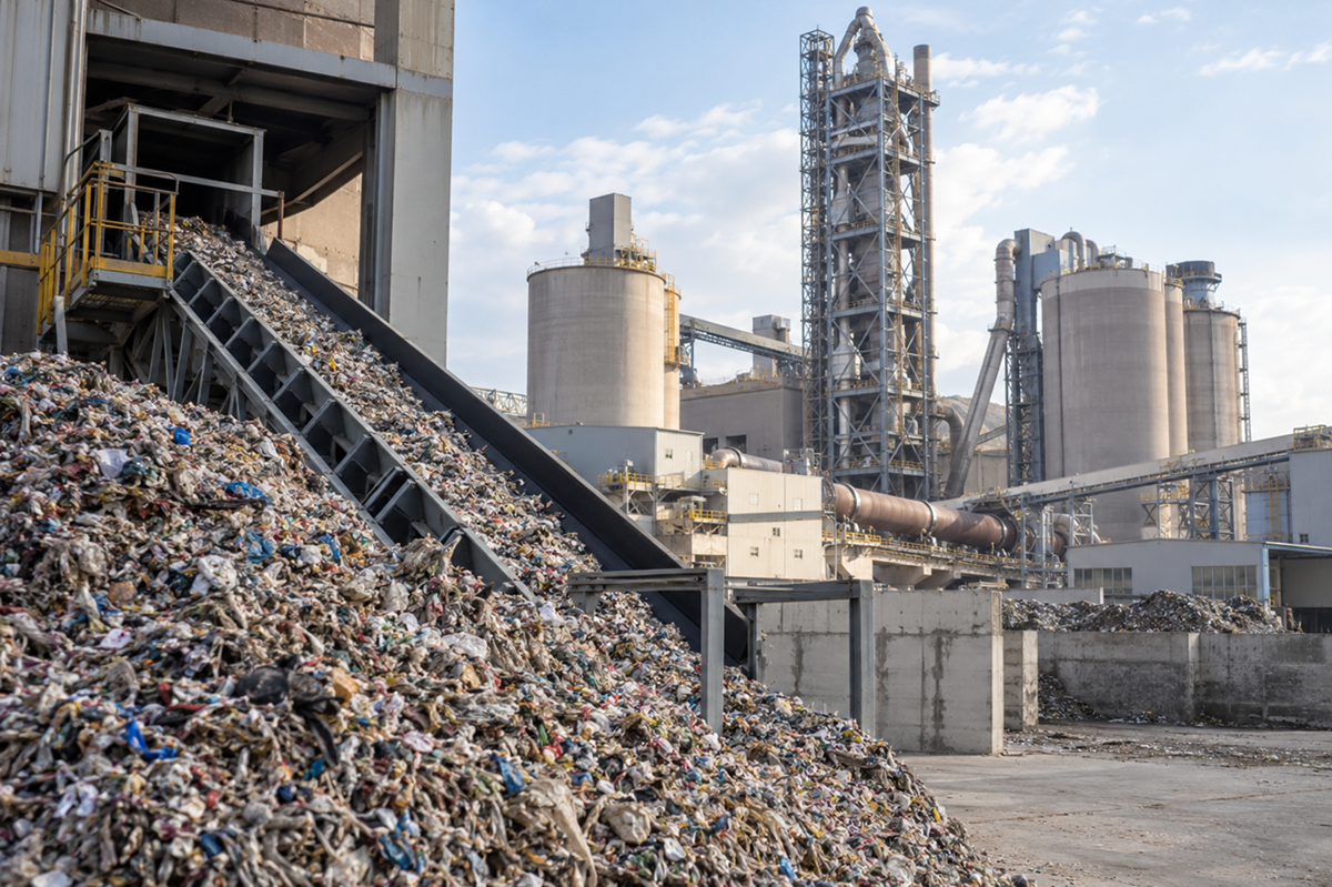 Rifiuti combustibili in un cementificio